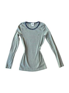Lacoste Striped Ribbed Long Sleeve Top S